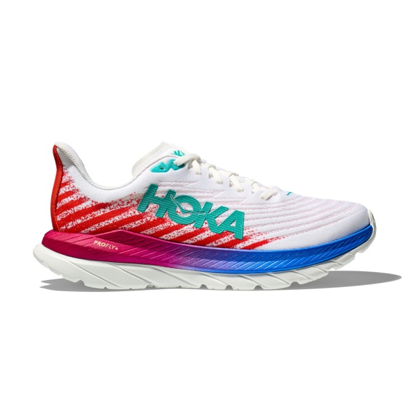 Кроссовки мужские HOKA M MACH 5 WIDE White / Flame